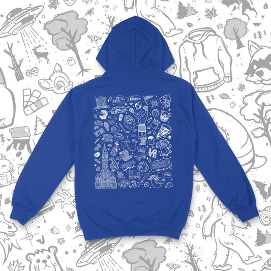 Philly Icons Zip Up Hoodie (Blue)