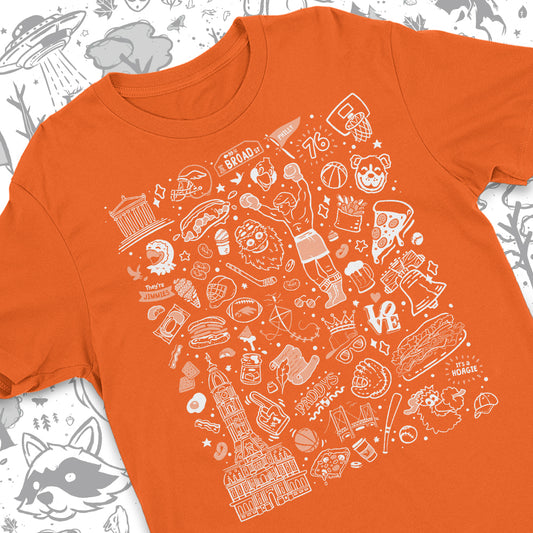 Philly Icons T-Shirt (Orange)