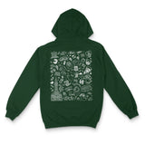 Philly Icons Zip Up Hoodie (Dark Green)