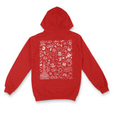 Philly Icons Zip Up Hoodie (Red)