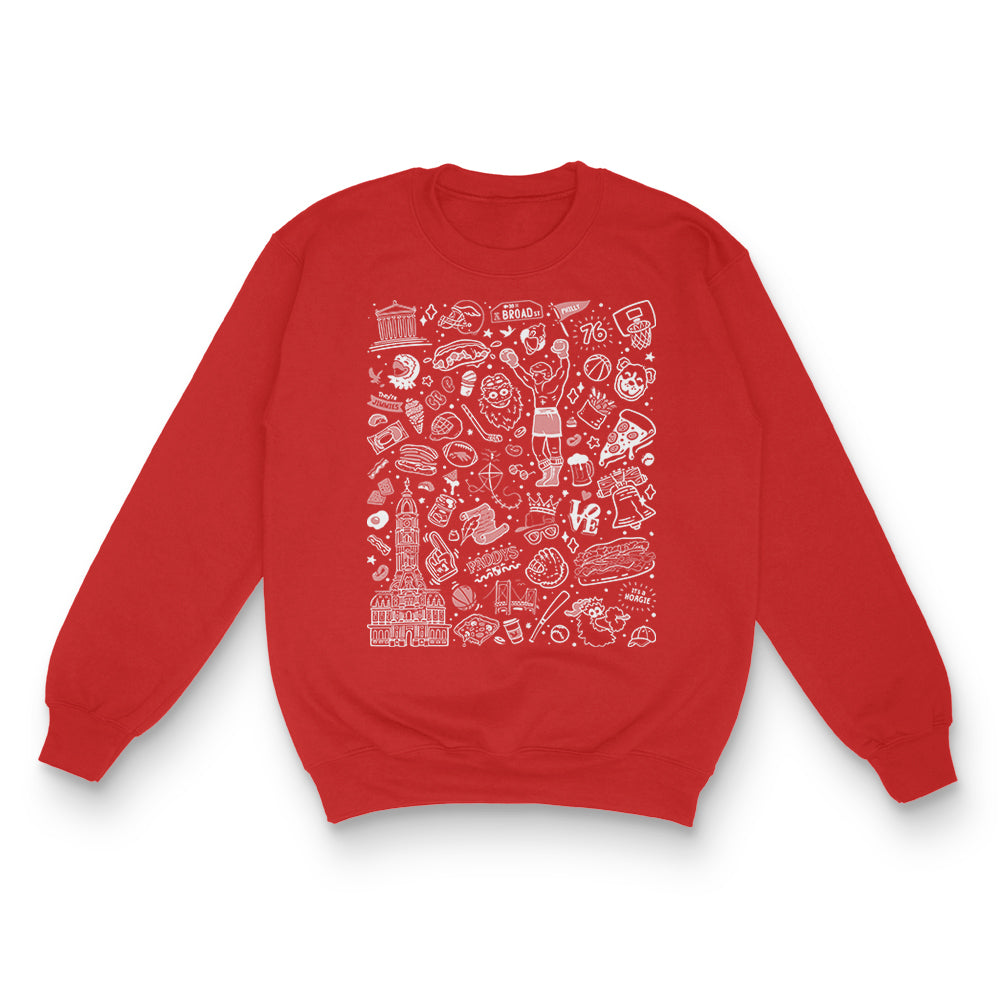 Philly Icons Sweatshirt (Red)