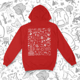 Philly Icons Zip Up Hoodie (Red)